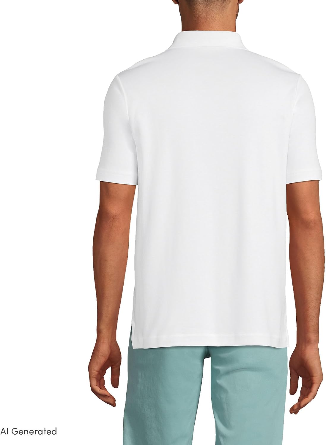 Lands' End Men's Premium American-Grown Supima Cotton Polo Shirt, Short Sleeve, Pocket - Big & Tall