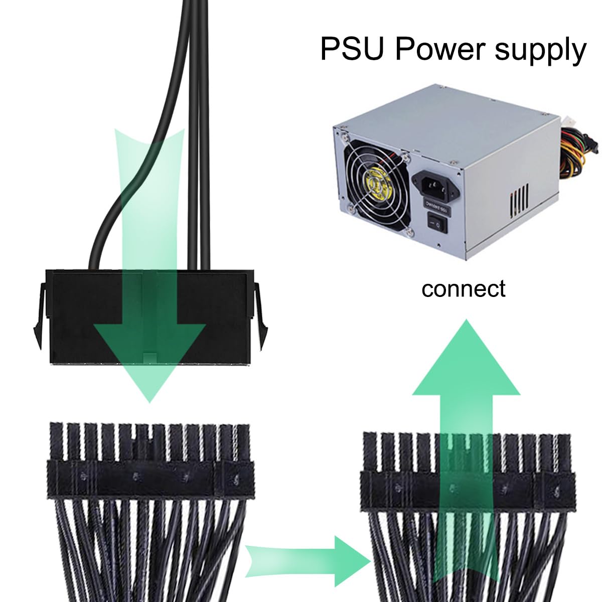 Amazon.co.jp: Xiatiaosann 2パック 24ピン ATX電源スターター 電源