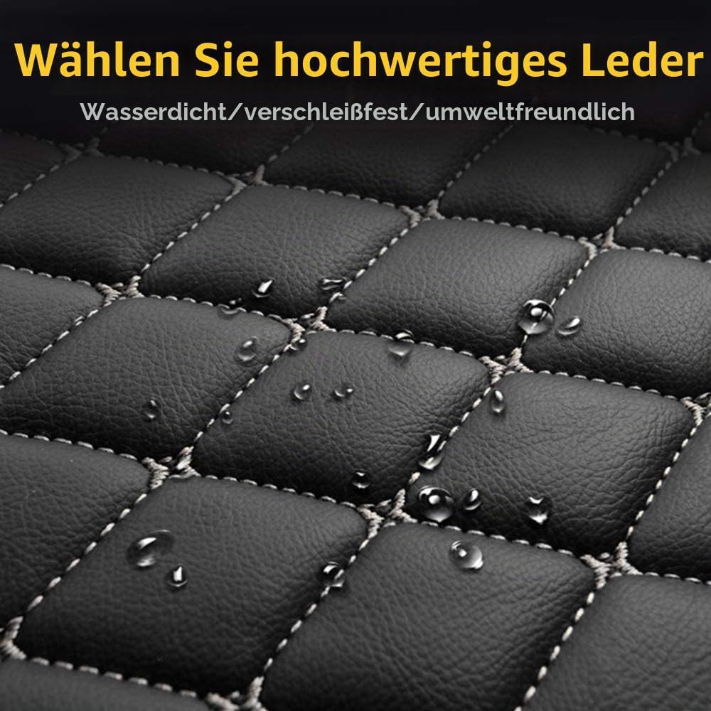 Auto Fußmatten Set für Lynk & Co 01 2025 2024 2023 2022 | Lederfussmatten Auto Allwetterfußmatten Innenraum Automatten Kunstleder Schutzmatten Wasserdicht Rutschfest Schwarz Red