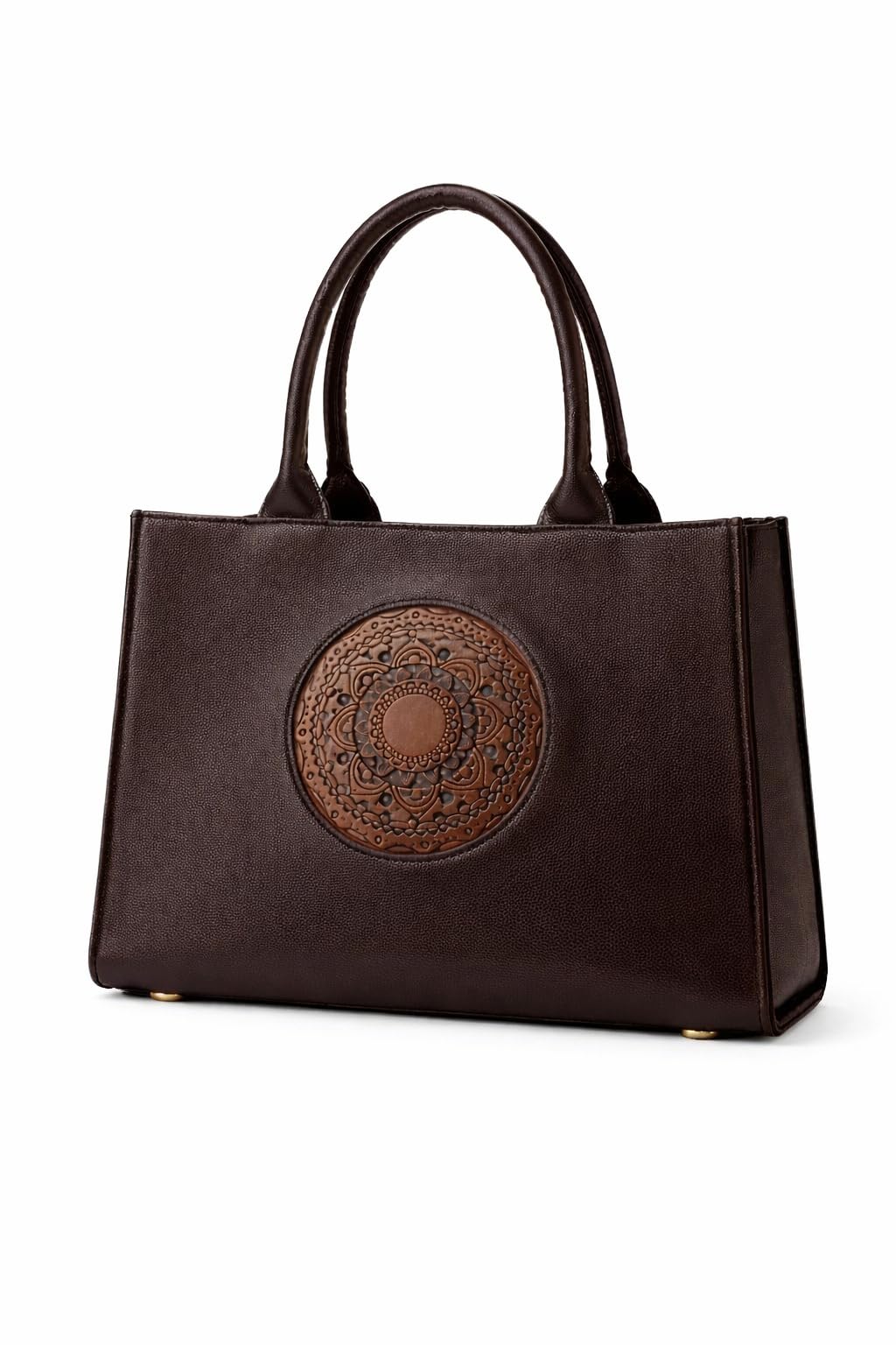 Women's Leather Tote Bag | Structured for Office, Casual, Party & Formal Use | Stylish Shoulder Carry Tote (Black)-image-18