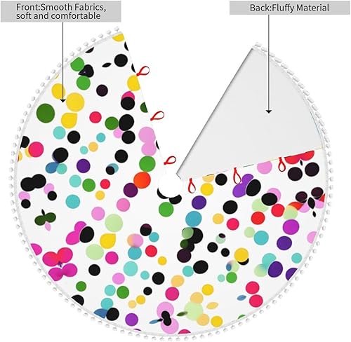 Miniatura 4 de Christmas Tree Skirt and Protects Your Floors from Needles and Sap - Perfect for Christmas New Year Celebrations! Twister Polka Dots