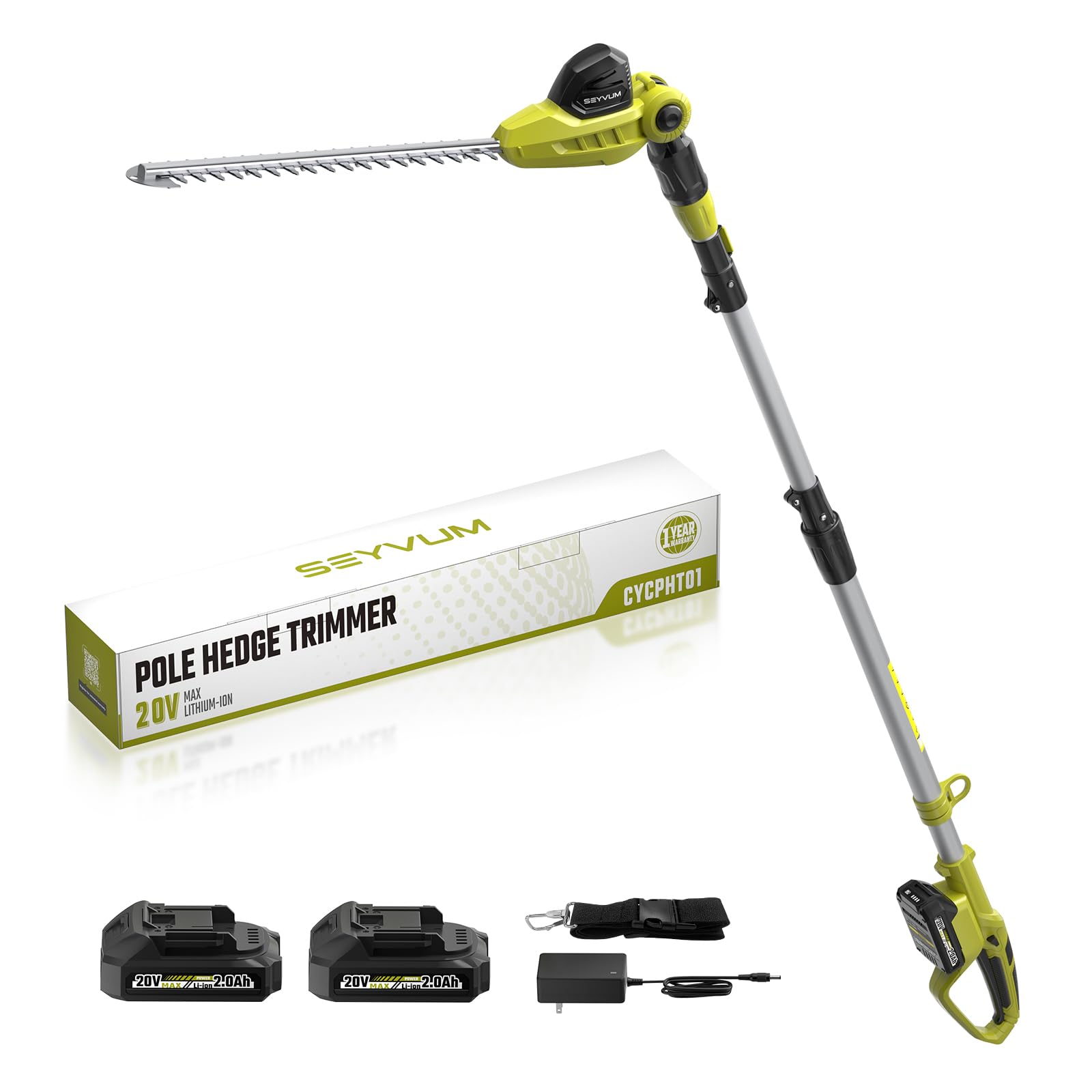 SEYVUM Pole Hedge Trimmer