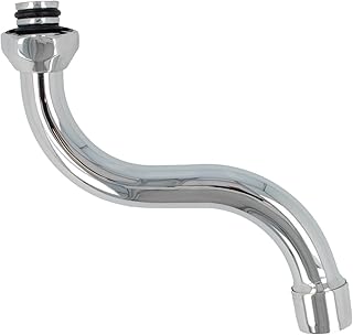 tecuro S-Auslauf für Wand-Armaturen verchromt, Länge 100 mm - 3/4" Anschluss, konisch dichtend für Ø 18 mm Aufnahme