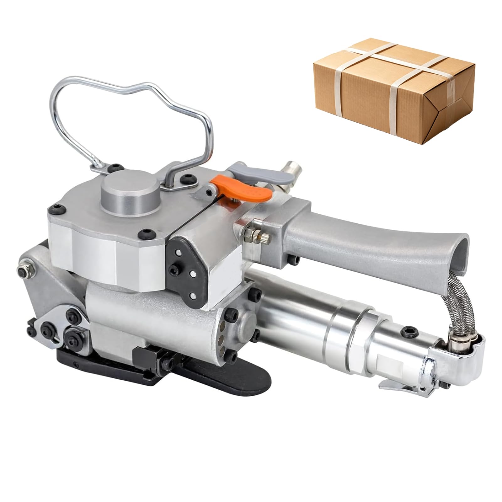 Pneumatyczne Urządzenie do Taśmowania, Maszyna do Taś PET/PP 3500N | Taśmy PET PP 13-19mm/19-25mm, Czas Zgrzewania 2-5S, Automatyczne Narzędzie do Taśmowania Palet, Kartonów(A19)
