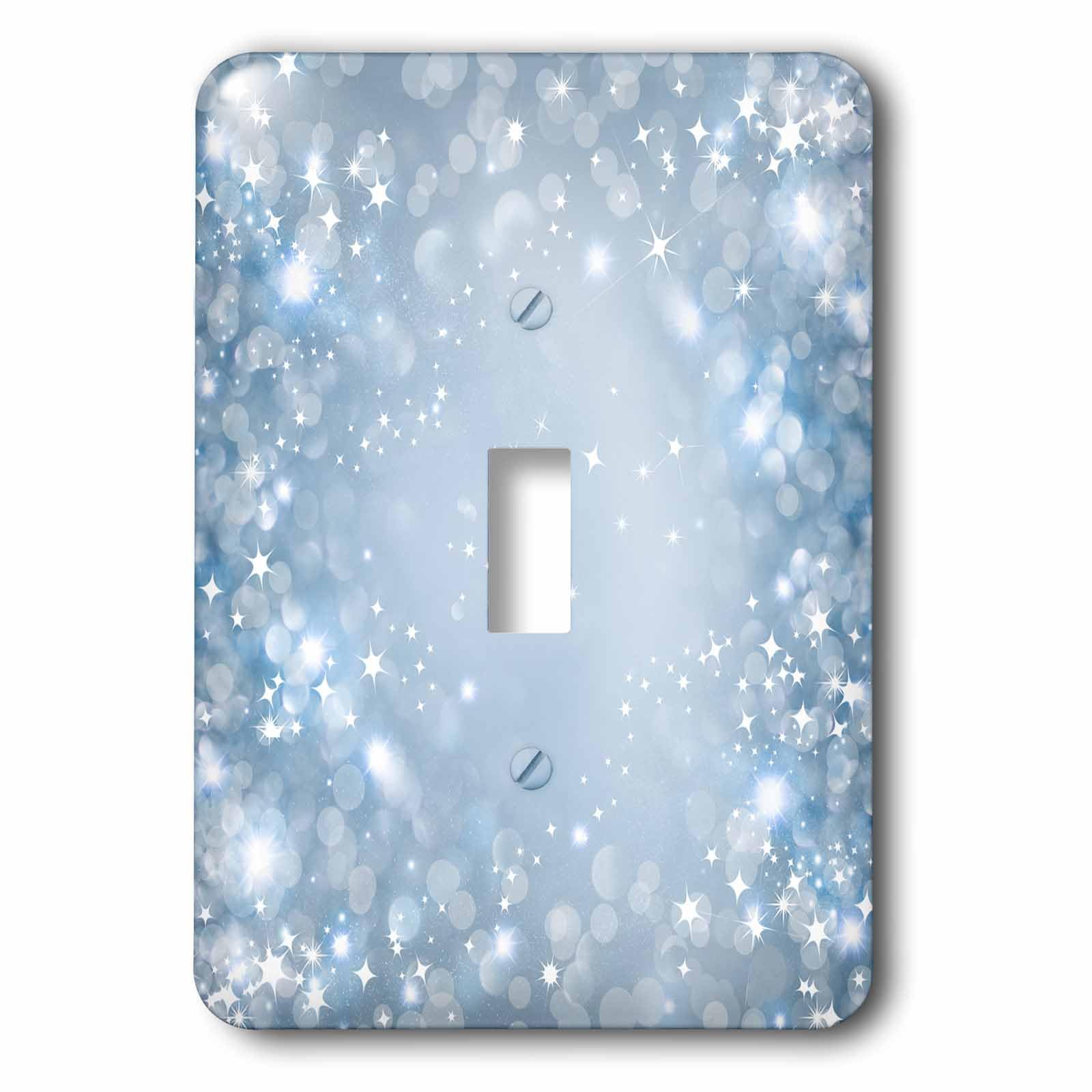 Interrupteur bascule blanc 3dRose lsp_222285_1 décoration murale bleu bokeh