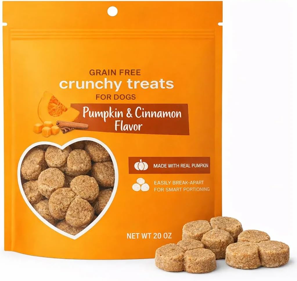 Grain Free Peanut Butter Dog Treats - Crunchy Dog Biscuits, Low Calorie Training Treats for Dogs - Clover-Shaped Dog Cookies for All Breeds & Puppies, No Wheat Corn Soy - 20oz