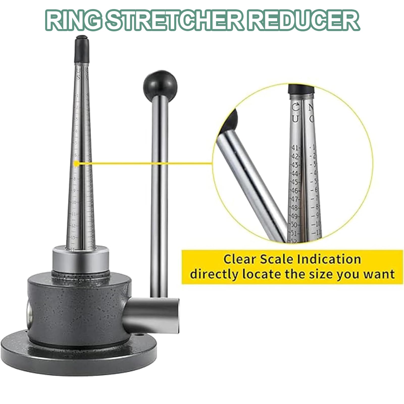 Ringdehner, Reduzierstück, Schmuck-Erweiterungswerkzeug, tragbar, rutschfester Griff, für Ringgröße und Reparatur, Schmuckherstellungszubehör