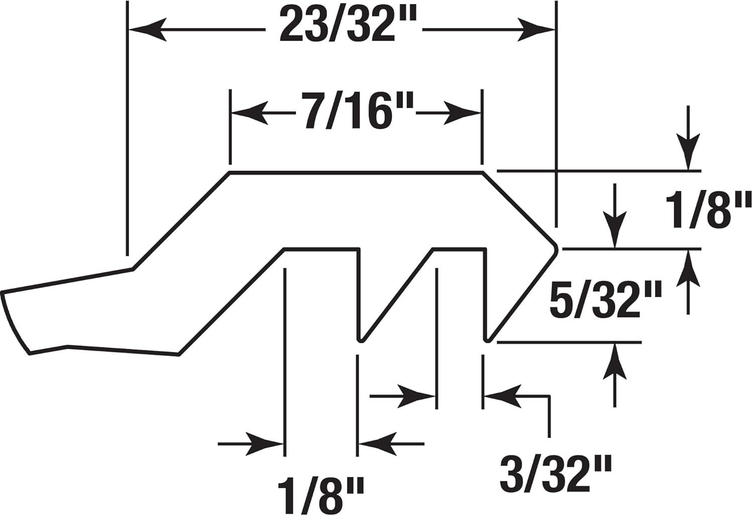 Prime-Line C 1055 Aluminum, Patio Door Surface Mounted with Clamp, for International Windows (Single Pack)