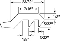 Vista 5 de Prime-Line C 1058 3-15/16 In., Black Diecast, Mortise Style Sliding Patio Door Handle (Single Pack)