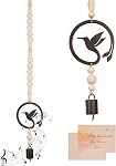 Hummingbird Wind Chimes for Loss of Loved One, Unique Memorial Windchime Sympathy Bereavement Bell Ornament Gift for Lost Mother Father Friends Women, Boho Home Decor for Window Porch