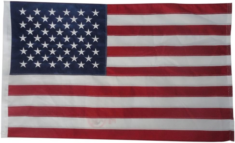 The Fat Lady U.S. American flag, Embroidered Stars & Sewn Stripes, 3' L x 5' H