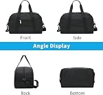 Small Gym Bag 14 inch Lightweight Carry On Mini Duffel Bag for Travel Sport-Black