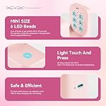JODSONE U V Mini Nail Lamp with Timer Cordless Portable LED Light for Fast Curing Gel Polish Pink