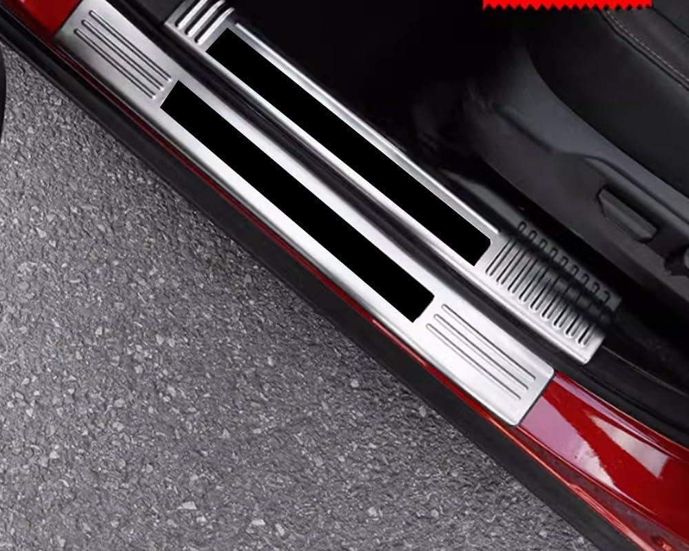 Auto Accessories for Mitsubishi Eclipse Cross 2021 2020 2019 2018 Door Sill Protector Cover Guard Trim (Silver) Stainless Steel 4PCS