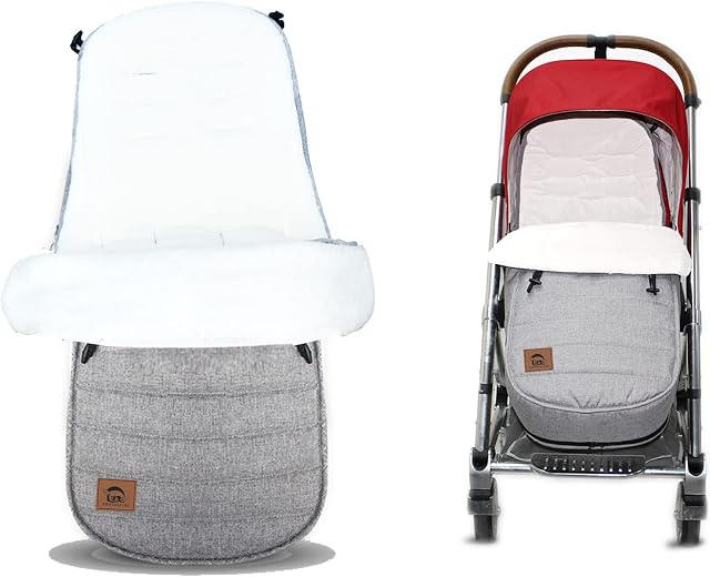 EAQ Cosytoes Footmuff Baby footmuff Fleece Lined Cosytoes Warm Washable Sleeping Bag Universal Pushchair Footmuff Longer Thickening (Grey)
