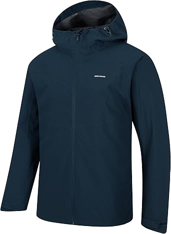 Men's Waterproof Jackets 2.5 Layer Outdoor Lightweight Rain Jacket