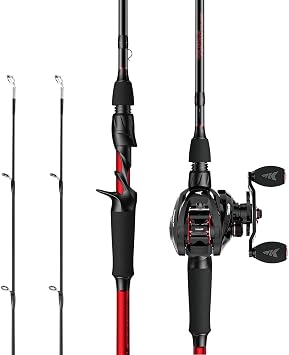 KastKing Royale Legend II Twin Tip Fishing Rod and Reel Combo, 7.21 Gear Ratio, Right Hand Casting Reel, 73 MH Power Casting Rod
