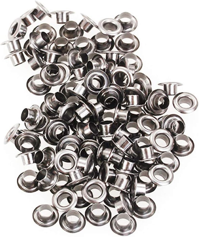 ECYC Ltd 200Pcs 1.5mm Tiny Grommets Eyelets Round Metal Eyelets, Self Backing Eyelet Holster Eyelets for Repair and Decoration Clothes, Shoes, Leather, Canvas, Belt, Tag, Scrapbooking, DIY Craft