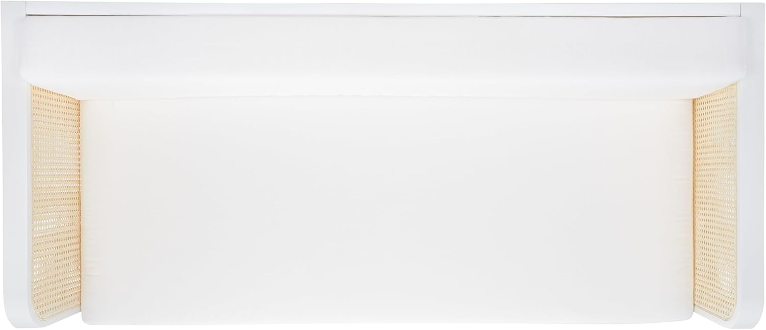SAFAVIEH Couture Collection Helena White/Natural French Cane Sofa
