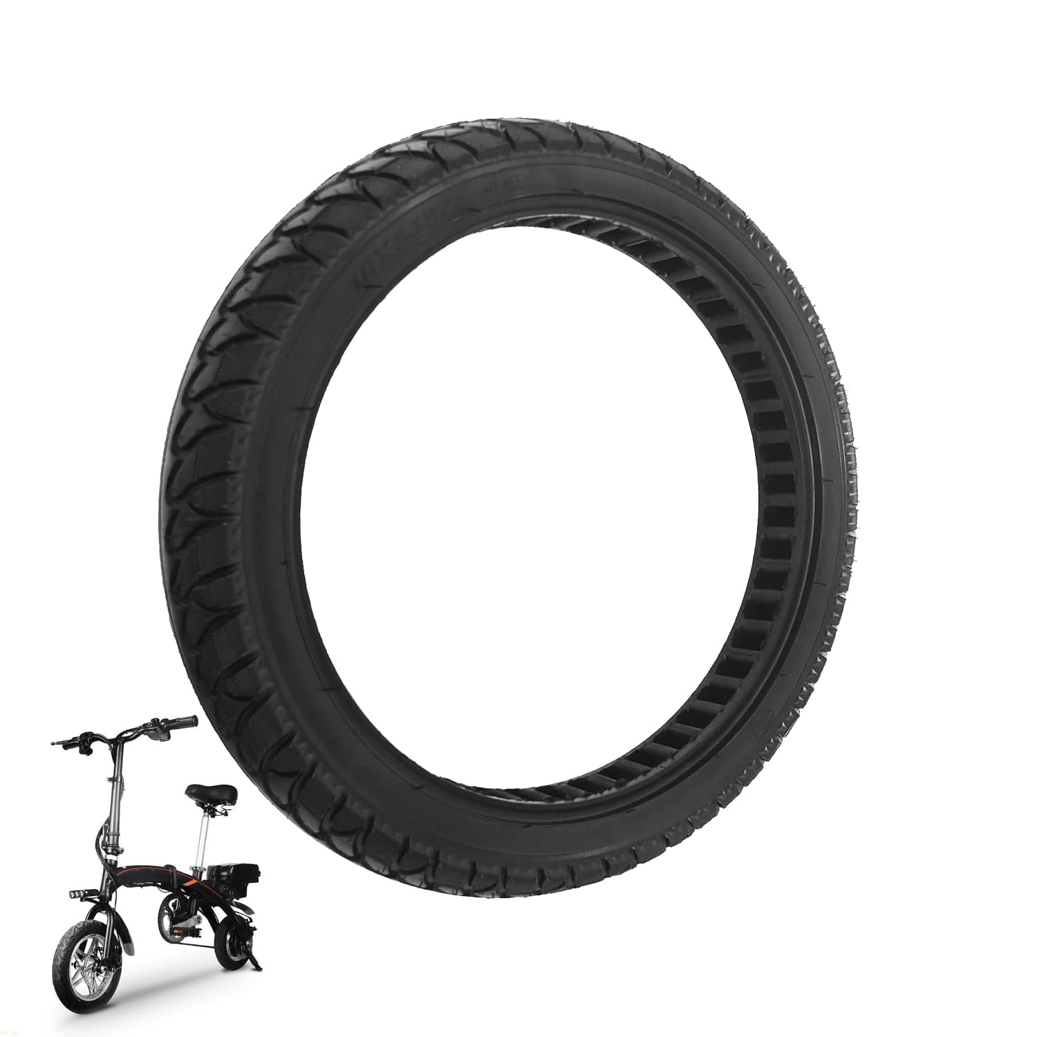 Photo 1 of 1 Pack 16X2.125 Bicycle Solid Tire, Bicycle Tubeless Solid Tire