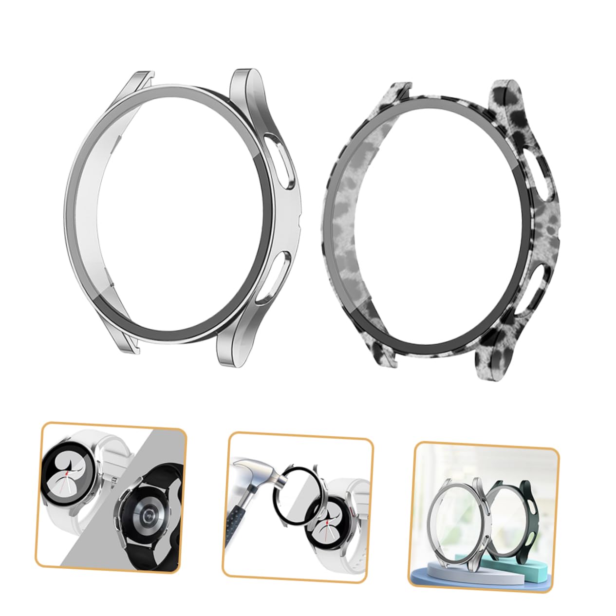 Artibetter 10pièces Coque De Écran Rigide pour Montre Compatible avec Watch Design Anti-Rayures Et Complète Léopard
