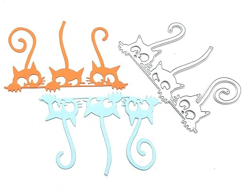 Miniatura 4 de Mvchifay Troqueles de corte de animales y gatos para hacer tarjetas, troquelados de metal, herramienta de álbumes de recortes, plantilla de