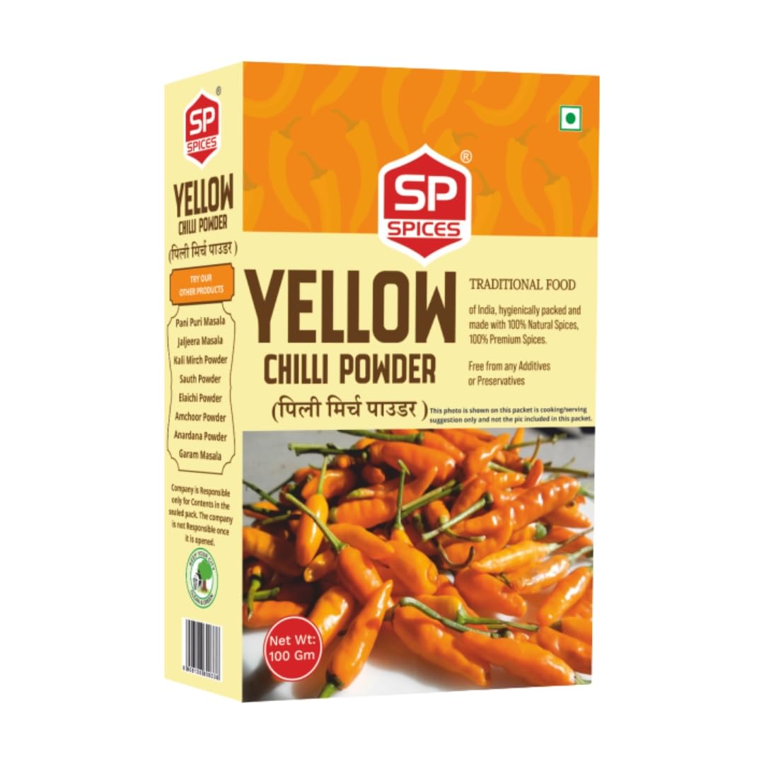 Organic Yellow Chilli Powder (100 gm) - Pure & Natural, No Preservatives