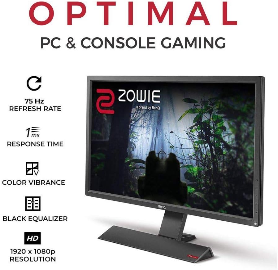 BenQ ZOWIE RL2755 27 inch 1080p Gaming Monitor | 1ms 75Hz | Black Equalizer & Color Vibrance for Competitive Edge (Renewed)