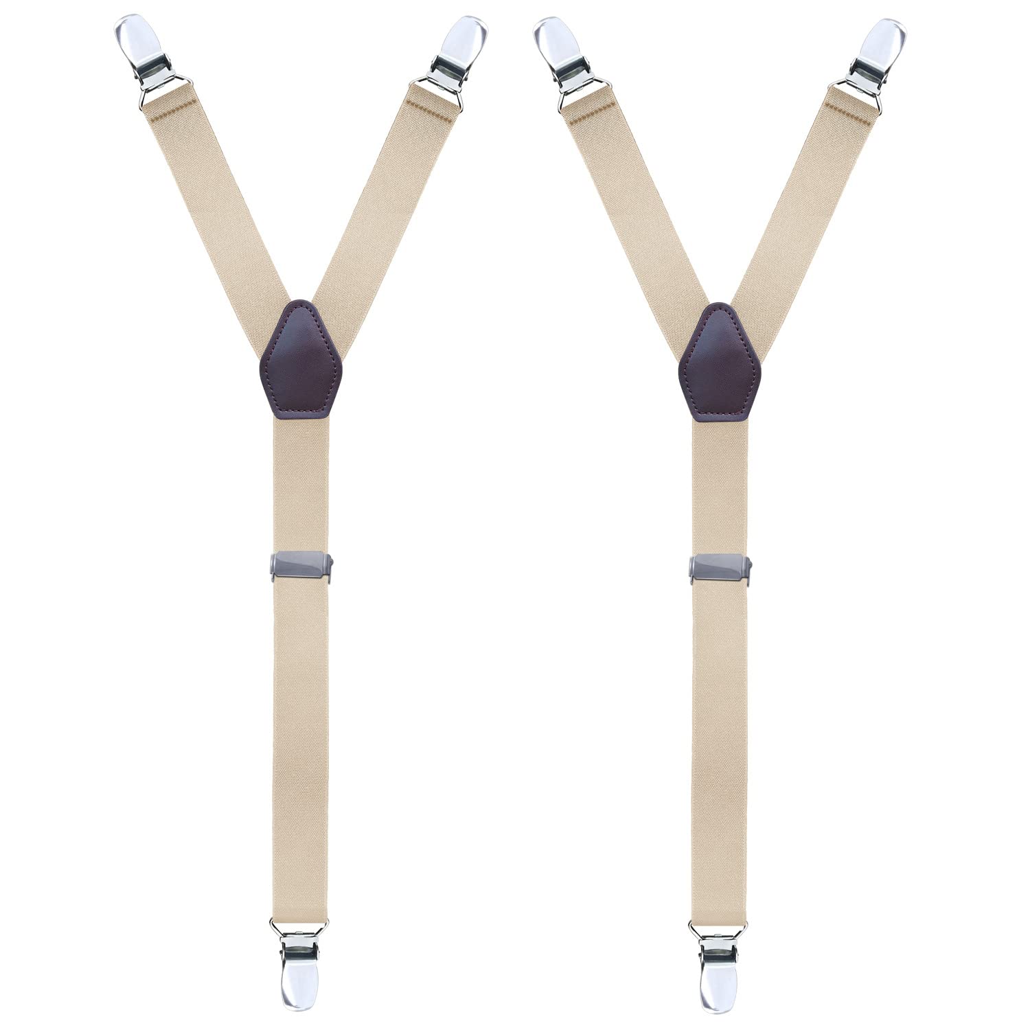 WannGeMens Shirt Stays Adjustable Elastic Y-Style Garter Straps Socks Non-slip Clamps