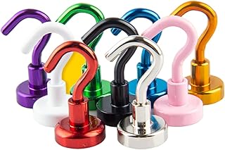 9Pack Magnetic Hooks for Cruise Cabins,Magnet Hooks for Fridge Hanging Heavy Duty Colorful Magnets with Hooks Strong Cruise Magnetic Hanger Hook for Refrigerator Grill Tools Pot Holders Locker