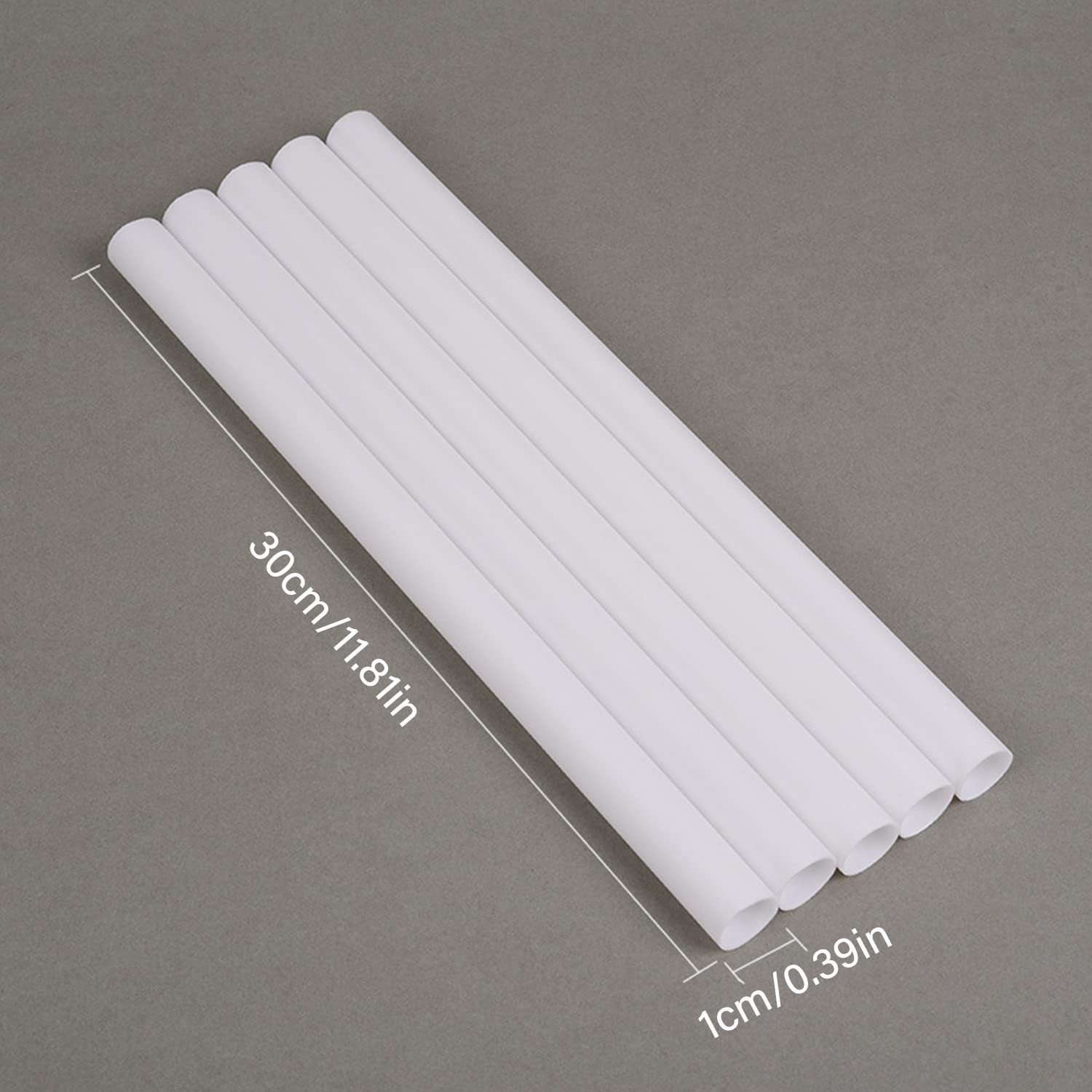 Lot De 30 Tiges De Support Pour Gâteau (30 Cm) - Plastique Blanc, Réutilisables - Pour Gâteaux à étages, Empilage - Diamètre 1.2 Cm