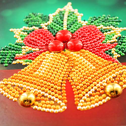 Cieovo 8 Packs 5D Diy Diamond Drawing Greeting Holiday Card Diamond Drawing Round Drill Greeting Thank You Cards Include Santa Claus, Snowman, Christmas Sock Cards, 8 Pcs Envelopes (H-Color) #TOP3