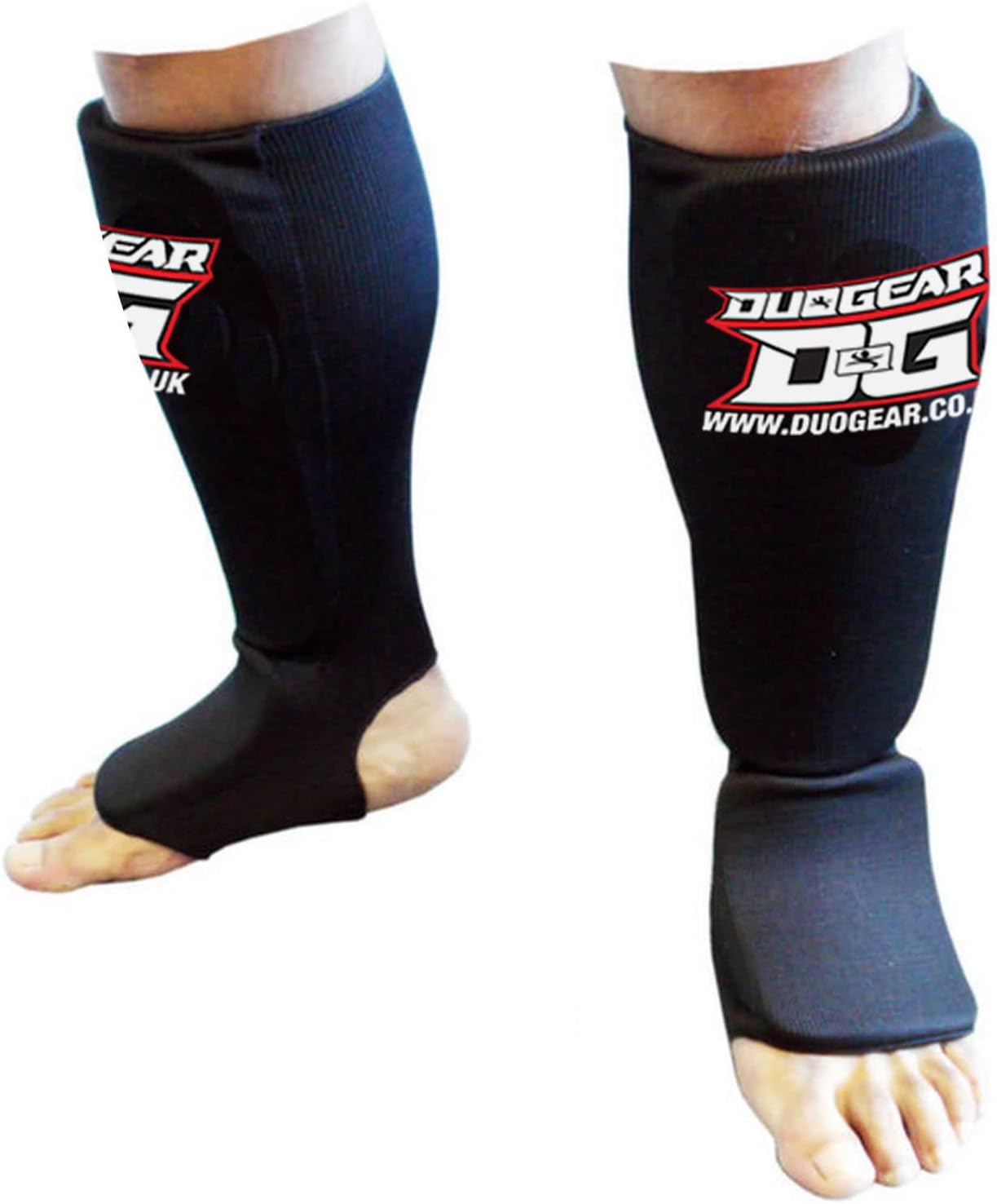 BLACK 'LITE' MUAY THAI KICKBOXING KARATE MARTIAL ARTS TRAINING SPARRING SHIN & INSTEP PROTECTORS
