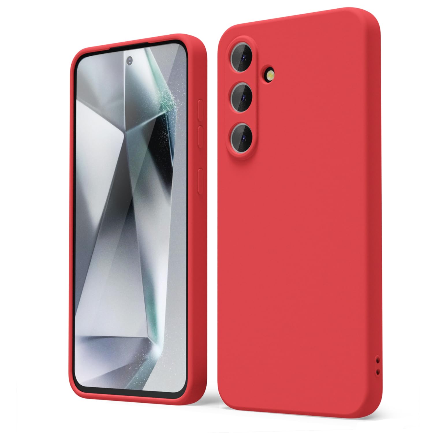 oakxco for Samsung Galaxy S24 Ultra Phone Case Liquid Silicone, Neon Bright Solid Color, Thin Slim Soft Rubber Gel Matte TPU Plain Simple Cover for Women Girl Cute, Hot Pink Fuchsia — view 340