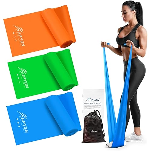 Resistance Bands, Exercise Bands, Physical Therapy Bands for Strength Training, Yoga, Pilates, Stretching, Stretch Elastic Band with Different Strengths, Workout Bands for Home Gym