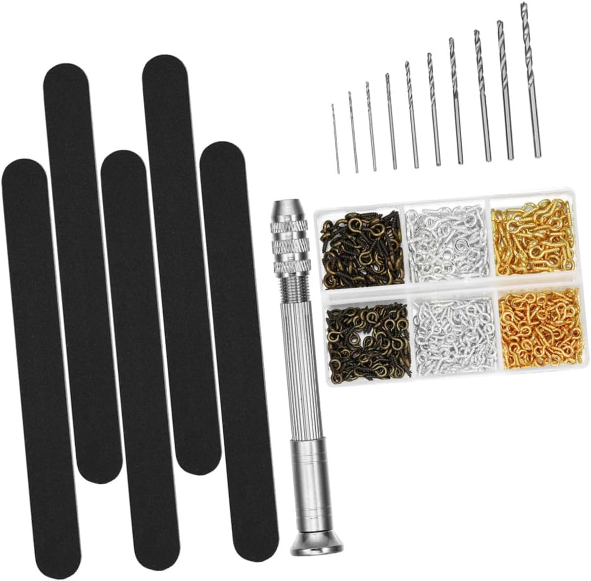 ORFOFE 1set Resin Hand Drill Set Drill Tool Kit Pin Vise for Jewelry Making Crafting for Lightweight Projects Easy to Carry Use