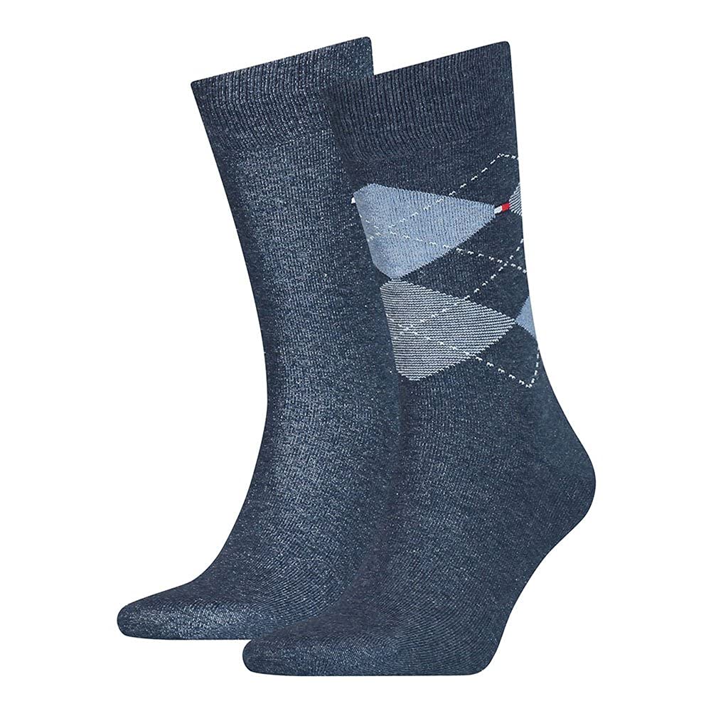 Tommy Hilfiger - Classic Mens Socks - Men's Accessories - Tommy Hilfiger Mens Socks - Signature Embroidered Logo - 2 Pack - B084QYFNNC