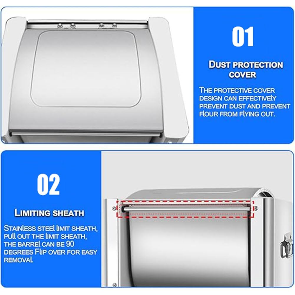 Amasadora Comercial de Acero Inoxidable, con Capacidad de 6 kg/Hora, con Soporte en Espiral para amasar, batidora eléctrica para Pan, Fideos, restaurantes y panadería.