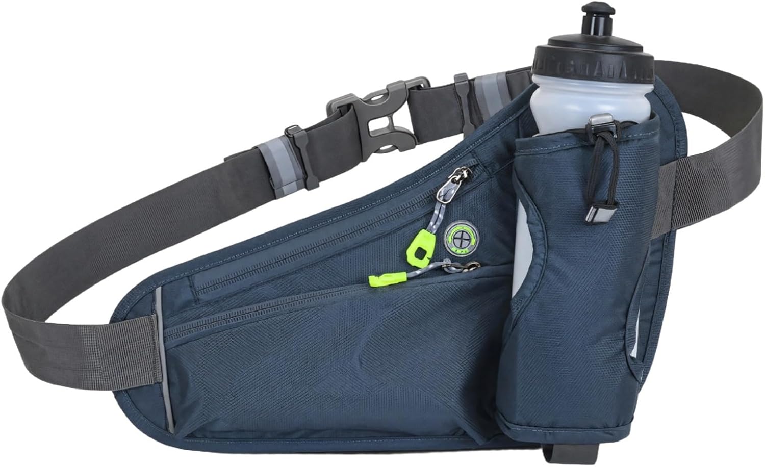 Hydration Belt With Fanny Pack, Waterproof Running Pouch, Adjustable Reflective Sports Belt For Phone, Fitness Jogging Hiking Waist Bag