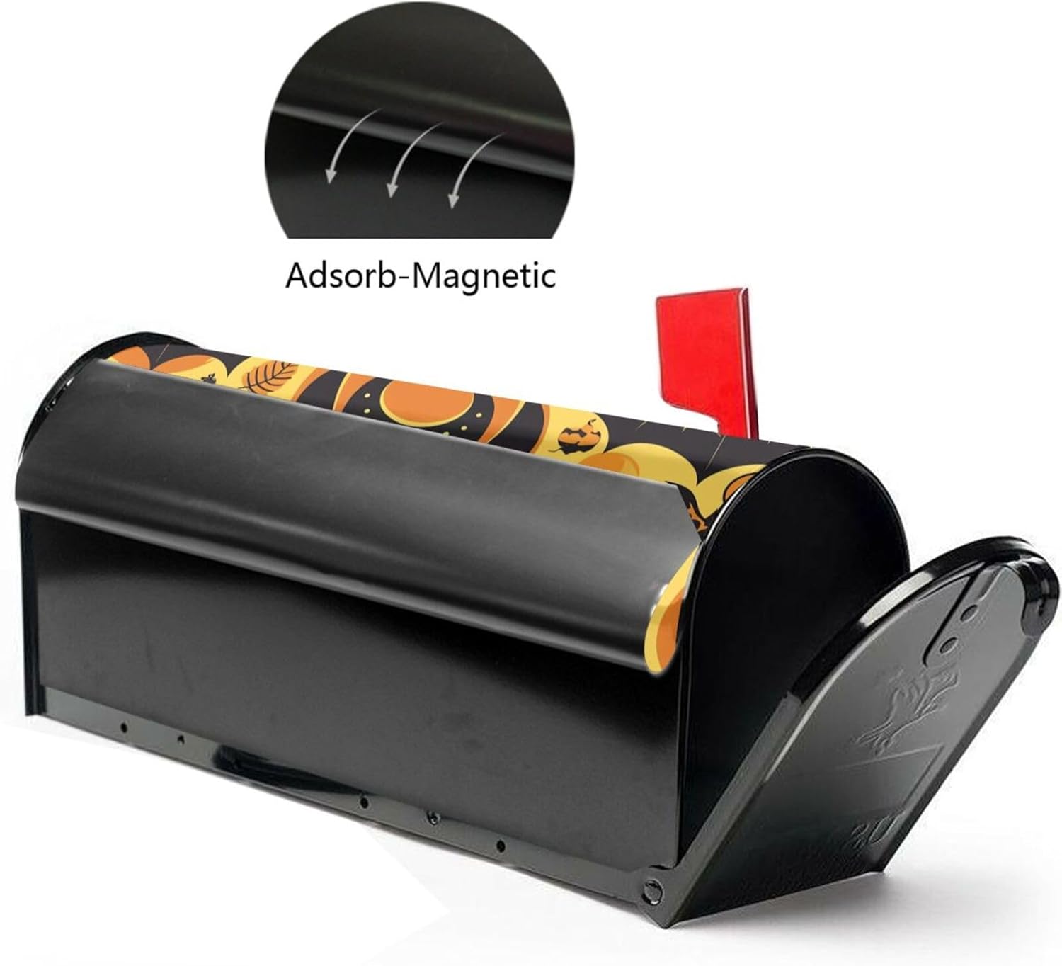 Mailbox Cover Mailbox Wraps Post Letter Box Cover Yellow Pumpkin Pattern Mailbox Post Cover for Garden Yard Decor 25.5x21 in