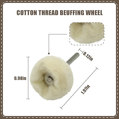 Miniatura 2 de Stream&Dew Rueda de pulido de cachemira o lana para kit de pulido Dremel, rueda de pulido o rueda de pulido de plata, kit de pulido de relojes, kit