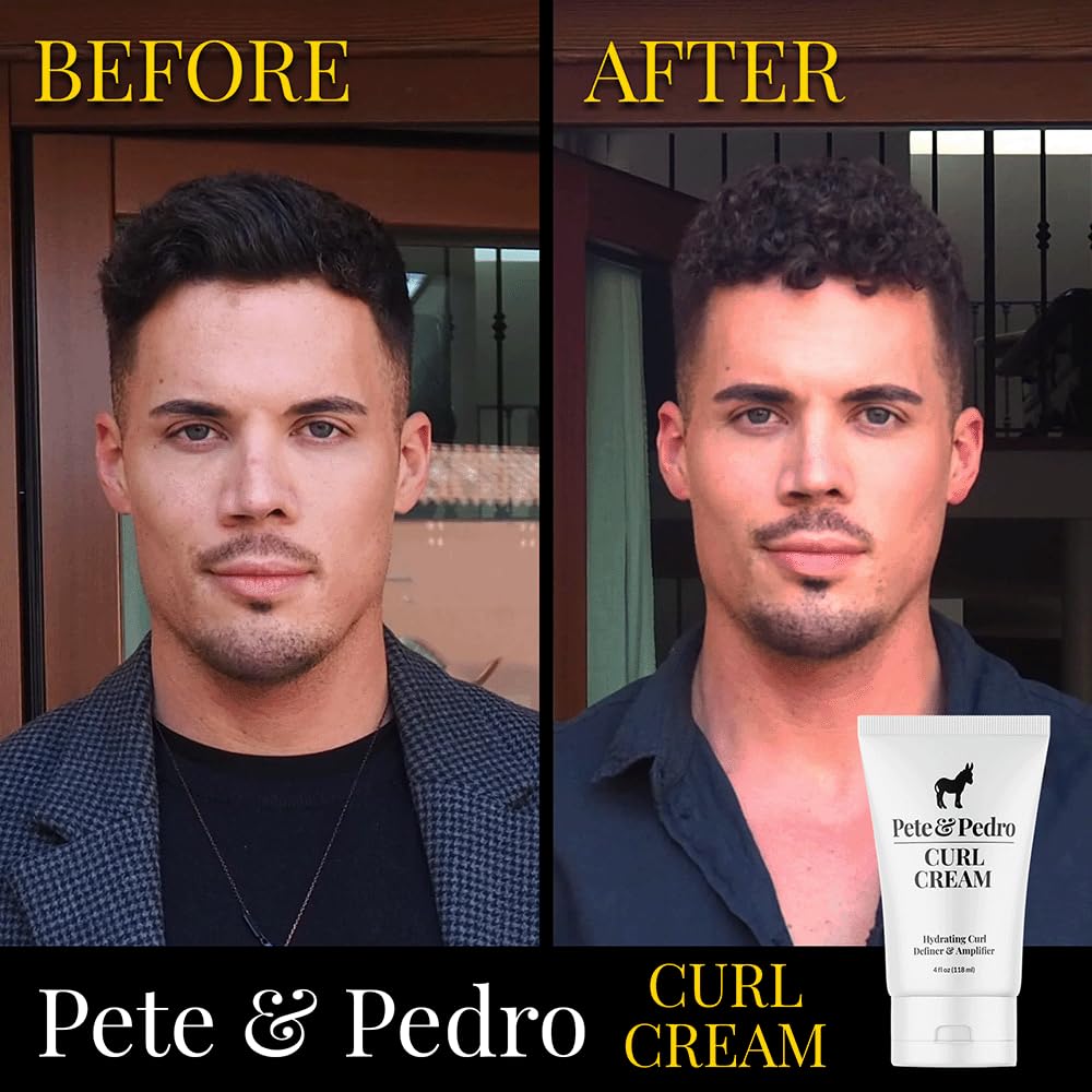 Pete & Pedro CURL CREAM Hydrating Curls Hair Definer & Amplifier For