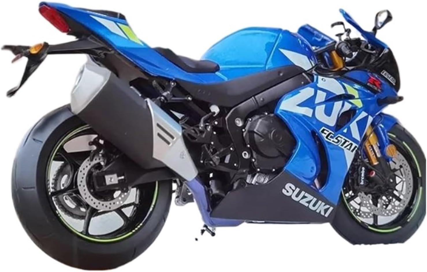 Scale Model 1:12 Scale for Suzuki GSX-R1000 Motorcycle Model Kit Blue Static Collection Ornaments Collectible Ornaments