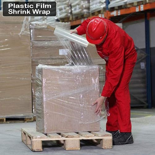 Miniatura 7 de Rollo de 20 pulgadas x 1000 pies, calibre 80 grueso, envoltura retráctil de película de plástico, para mudanzas de cajas de palés, estiramiento