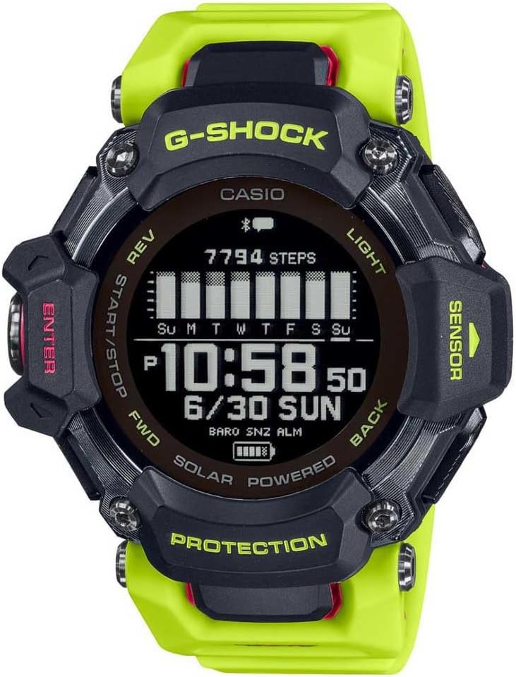 Casio Men's Digital Quartz Watch with Plastic Strap GBD-H2000-1A9ER, Green, Strap