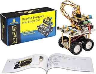 KEYESTUDIO DIY Robot Car Kit for Arduino, 4WD Desktop Bluetooth Mini Smart Car with Tutorial for Stem Education - coolthings.us