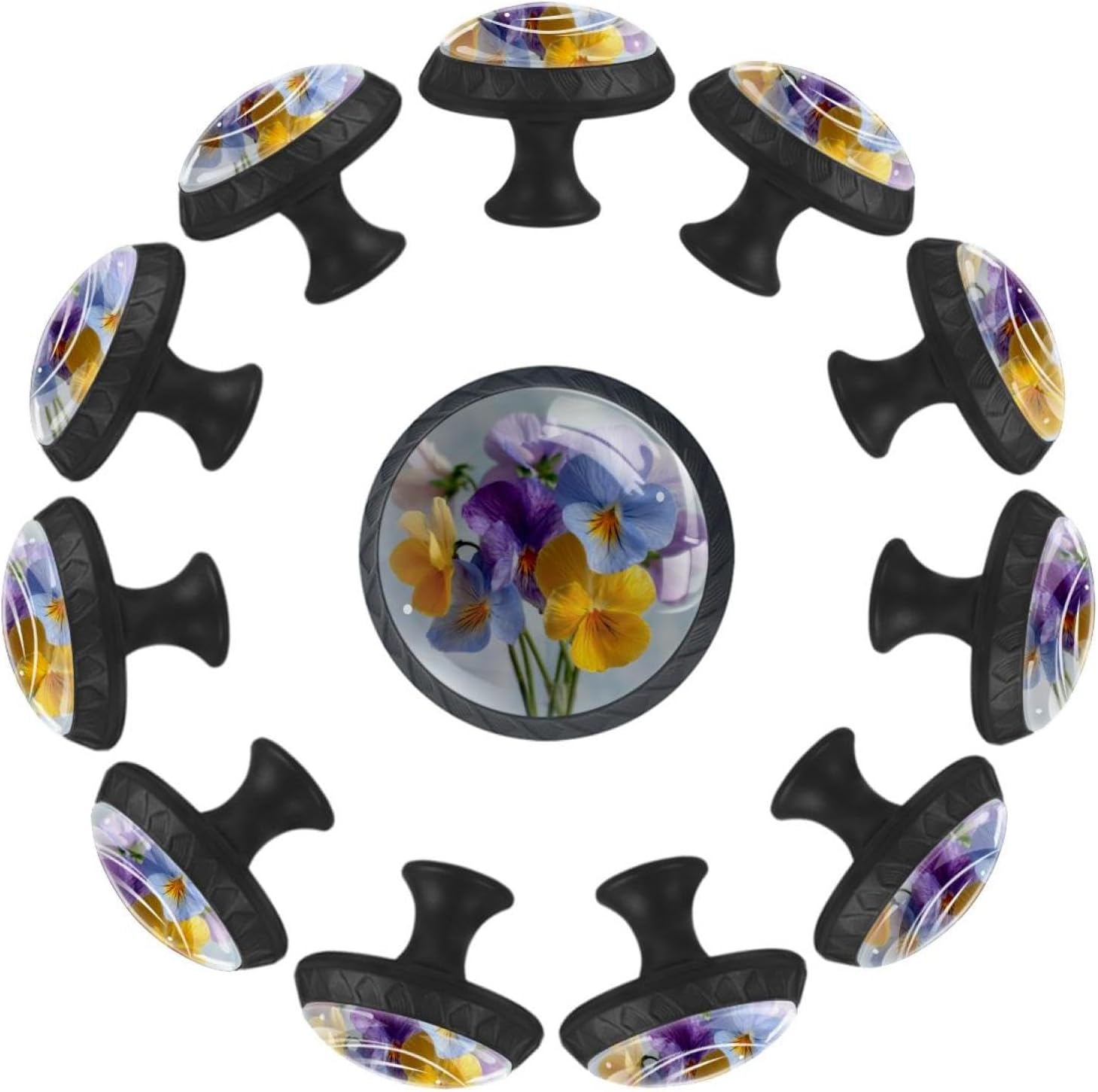 Black Nautical Octopus (2) Multi-Scene Drawer Knobs, Decorative Cabinet Hardware for Home Interior Decoration