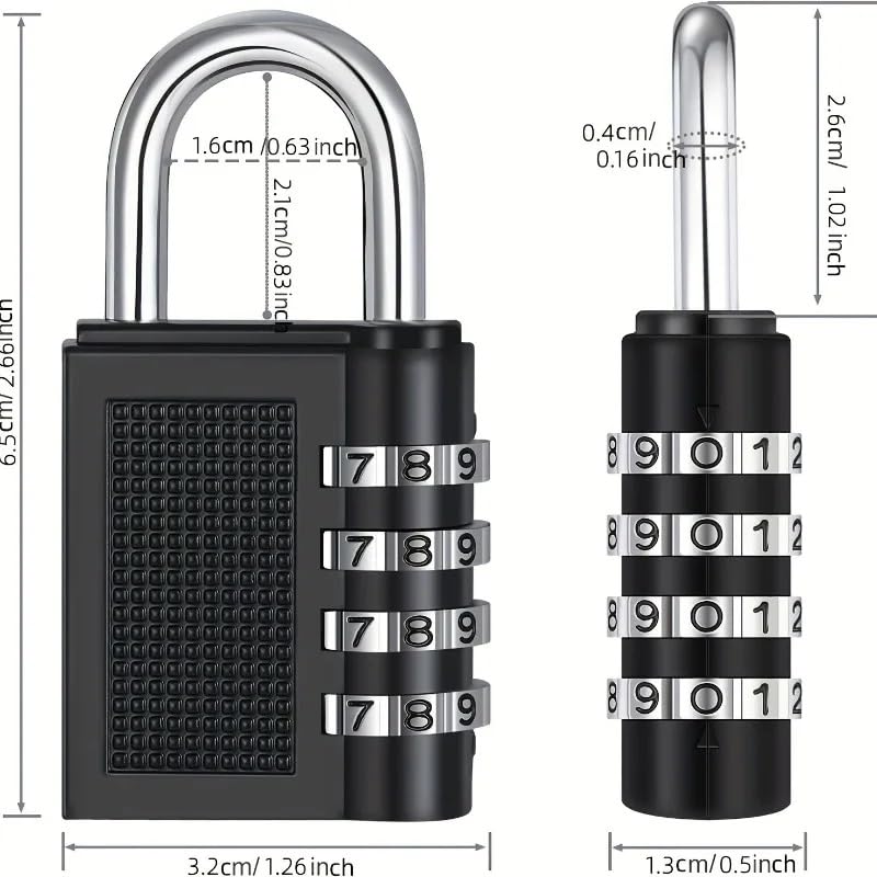 Lucchetto Armadietto Lucchetto con password digitale for valigia Lucchetto con password in metallo Lucchetto Combinazione (Size : 6 Pcs)