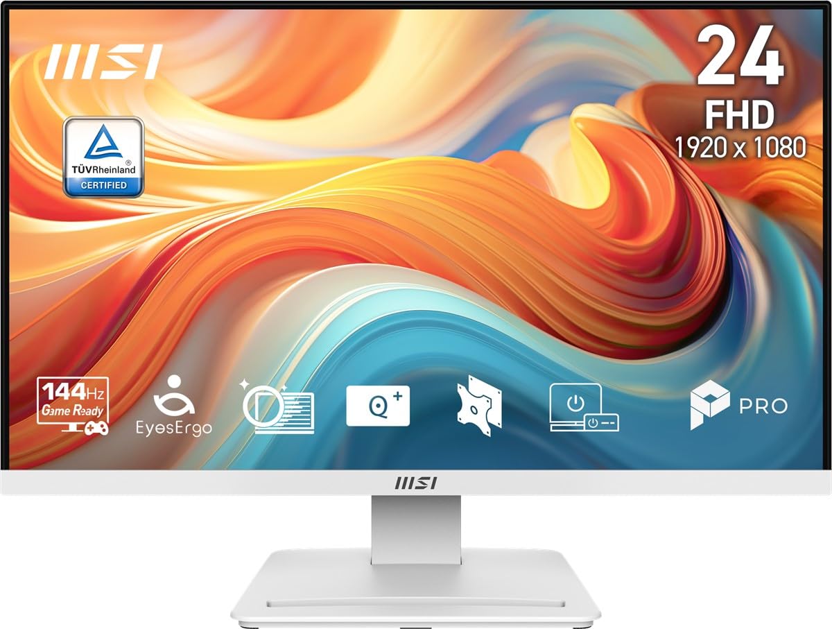 MSI 23.8" PRO MP241W E14V, Kurumsal Monitör, FHD, 16:9, Flat, VA, 144Hz, 1ms, FreeSync