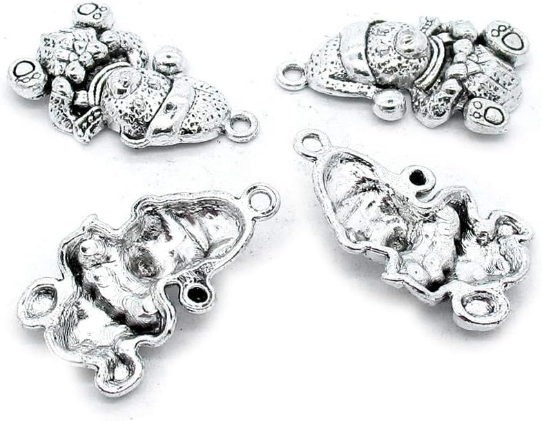 310 Pieces Antique Silver Tone Jewelry Charms Suppliers Arts Crafts Making Beading Findings Crafting H4SK3S Doll Bear